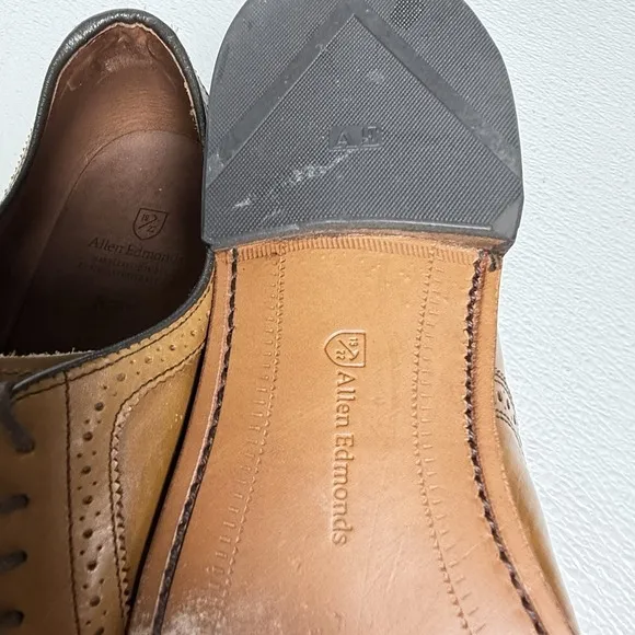 Allen Edmonds Men's Shoes, Brown Leather Size 19/22 Excellent Condition