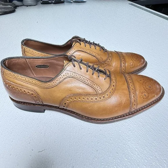 Allen Edmonds Men's Shoes, Brown Leather Size 19/22 Excellent Condition