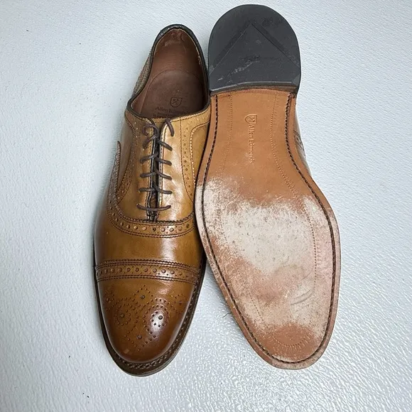 Allen Edmonds Men's Shoes, Brown Leather Size 19/22 Excellent Condition