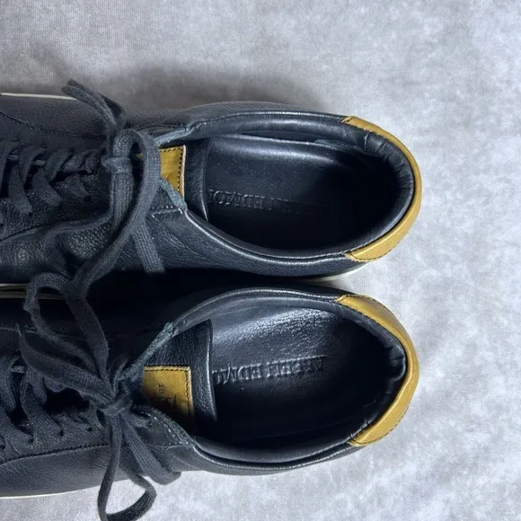 Allen Edmonds Mens SIZE 10 B Black Leather Low Top Courtside Casual Shoes