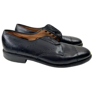 Allen Edmonds Men's Troy Black Leather Brogue Cap Toe Derby Dress Shoes Size 10A