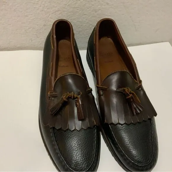 Allen Edmonds Nashua Brown Kiltie Tassel Pebbled Leather Loafer Shoes Mens 12