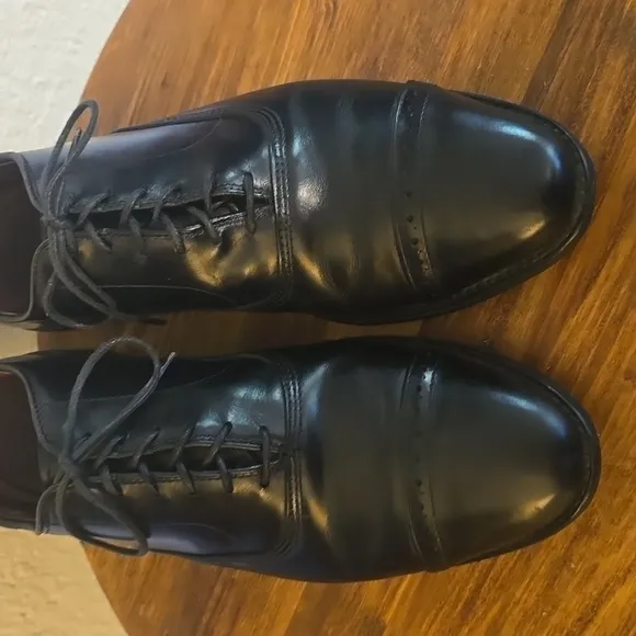 Allen Edmonds Nathan Black Premium leather lace up DERBY dress shoes Sz.10