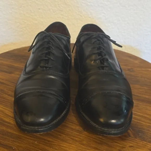 Allen Edmonds Nathan Black Premium leather lace up DERBY dress shoes Sz.10