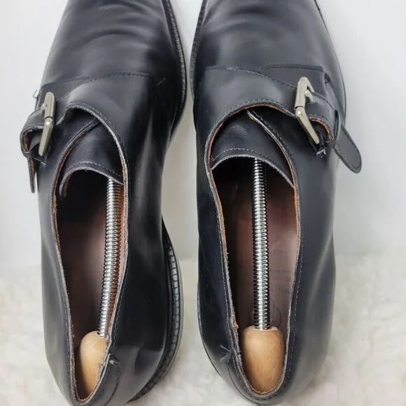 Allen Edmonds Norwich Mens Shoes Size 14E Dress Black Single Monk Strap Leather