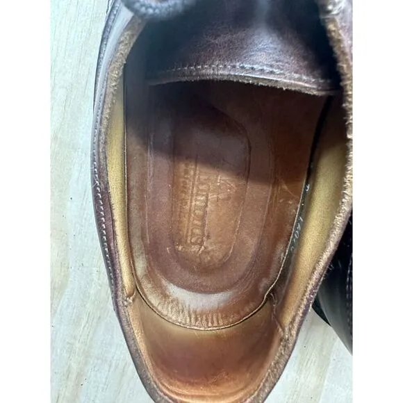 Allen Edmonds Orthotic Shoes 12D Brown Leather Well Worn Oxford Lace Up