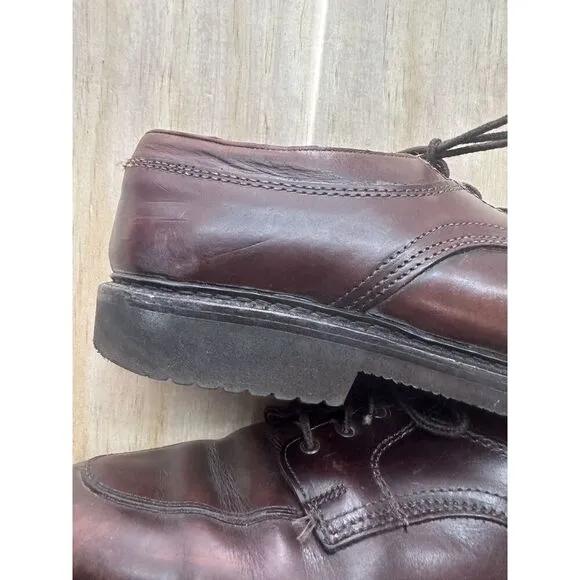 Allen Edmonds Orthotic Shoes 12D Brown Leather Well Worn Oxford Lace Up