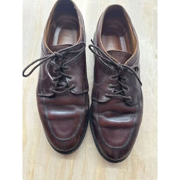 Allen Edmonds Orthotic Shoes 12D Brown Leather Well Worn Oxford Lace Up