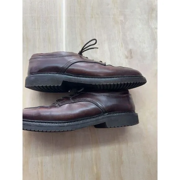 Allen Edmonds Orthotic Shoes 12D Brown Leather Well Worn Oxford Lace Up