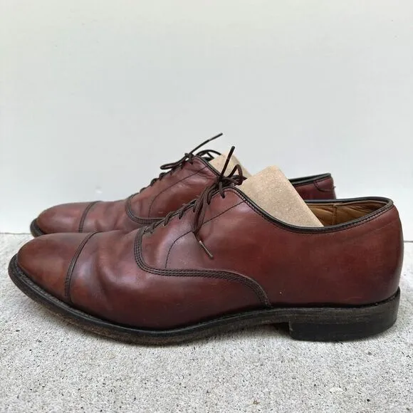 Allen Edmonds Park Avenue Cap Toe Oxford Dress Shoes Size 11 C Brown Leather