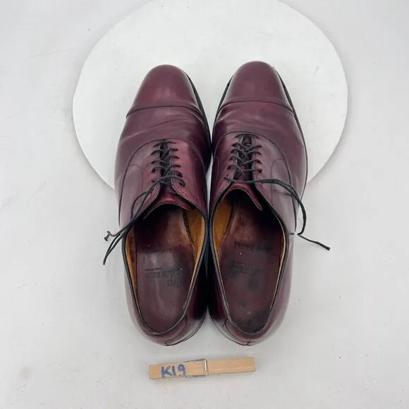 Allen Edmonds Park Avenue Men Size 9.5B Brown Leather Cap Toe Oxford Dress Shoes