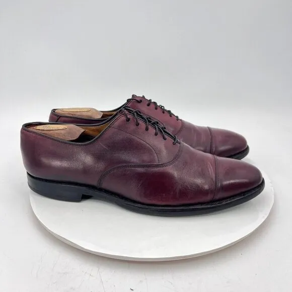 Allen Edmonds Park Avenue Men Size 9.5B Brown Leather Cap Toe Oxford Dress Shoes