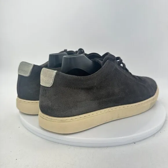 Allen Edmonds Port Washington Porter Men Size 8.5D Black Suede Cream Sole Shoes
