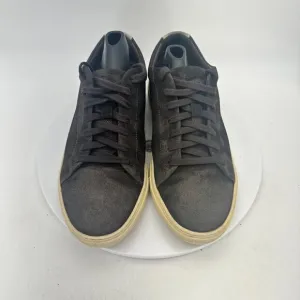 Allen Edmonds Port Washington Porter Men Size 8.5D Black Suede Cream Sole Shoes
