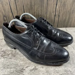 ALLEN EDMONDS Richmond Shoes Black Leather Dress Wingtip Derbys Men’s Size 10.5