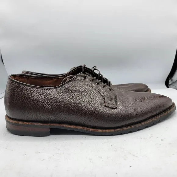 Allen Edmonds San Marco Mens 11.5 Dark Brown Pebbled Leather Dress Shoes 5722
