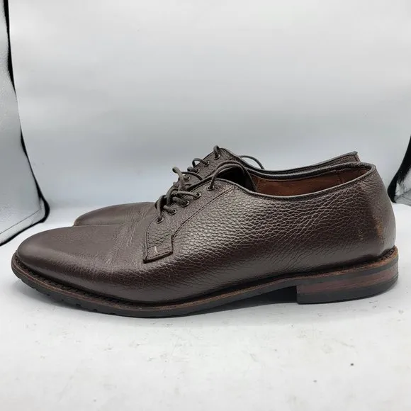 Allen Edmonds San Marco Mens 11.5 Dark Brown Pebbled Leather Dress Shoes 5722