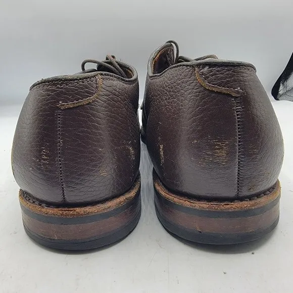 Allen Edmonds San Marco Mens 11.5 Dark Brown Pebbled Leather Dress Shoes 5722