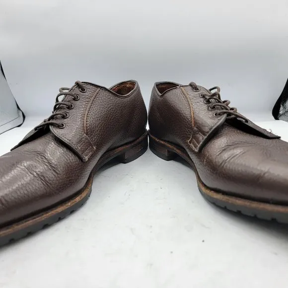 Allen Edmonds San Marco Mens 11.5 Dark Brown Pebbled Leather Dress Shoes 5722