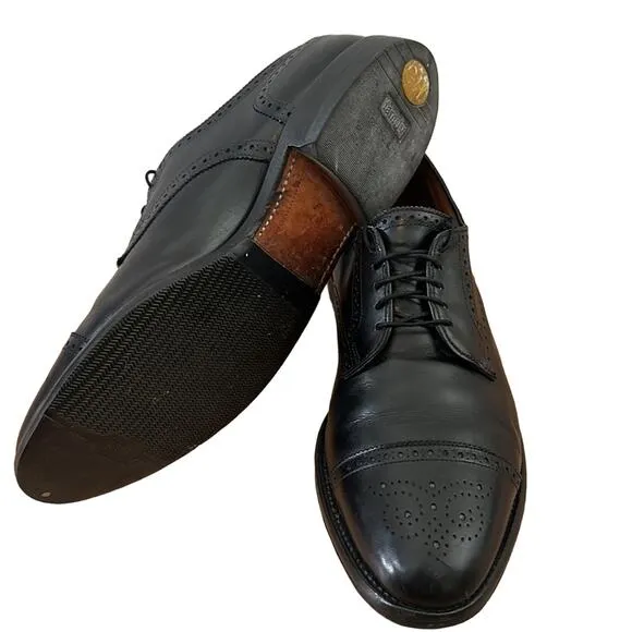 ALLEN EDMONDS Sanford 5207 Black Leather Oxford Dress Shoes Size Men's 11.5