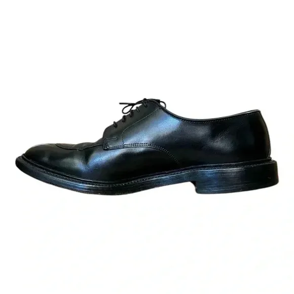 ALLEN EDMONDS Walton Black Leather Dress Shoes sz 10.5 Split Toe Lace Up Oxfords