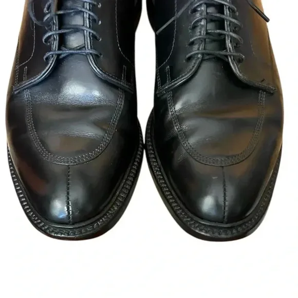 ALLEN EDMONDS Walton Black Leather Dress Shoes sz 10.5 Split Toe Lace Up Oxfords