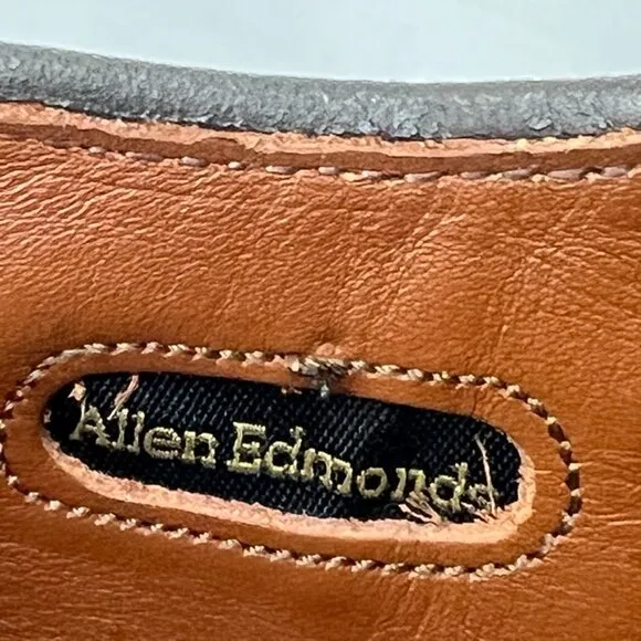 Allen Edmunds Shoe Men 9 Leather Oxford Cap Toe Lace Up Brown Clifton Core Go