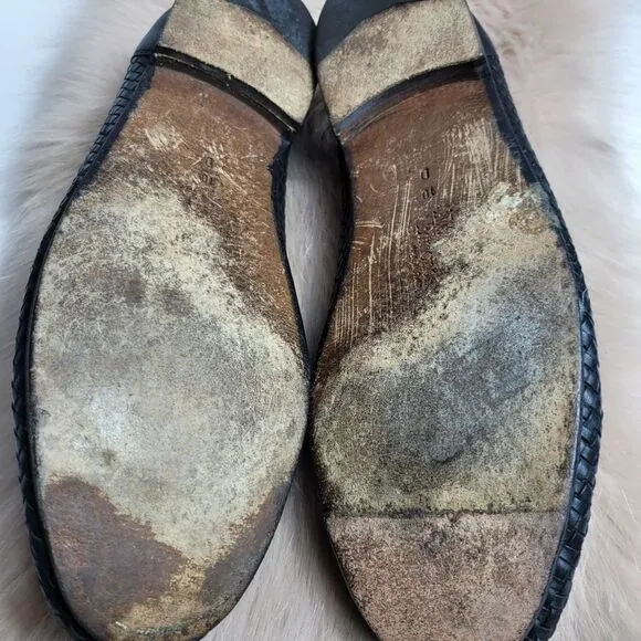 Allen Edmonds Roma Woven Black Leather Loafer Shoes