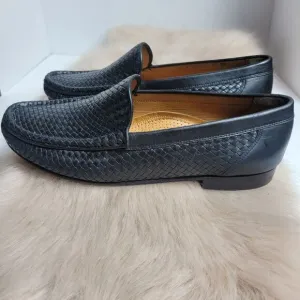 Allen Edmonds Roma Woven Black Leather Loafer Shoes