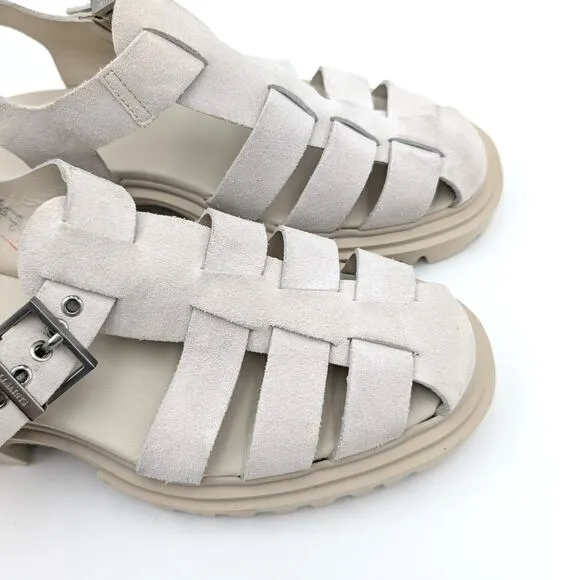 AllSaints Nessa Chunky Leather women's Sandals Stone White size US7 EU37