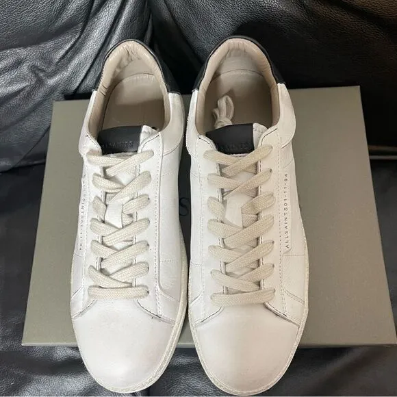 AllSaints White Sheer Low Top Lace-Up Cervo Shoes new without box