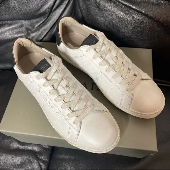 AllSaints White Sheer Low Top Lace-Up Cervo Shoes new without box