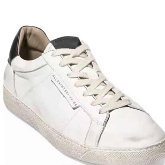 AllSaints White Sheer Low Top Lace-Up Cervo Shoes new without box