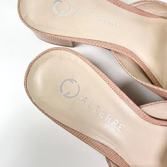 Alterre Blush Pink Loafers Interchangeable Leather Shoes Sz 8 Made in Brazil