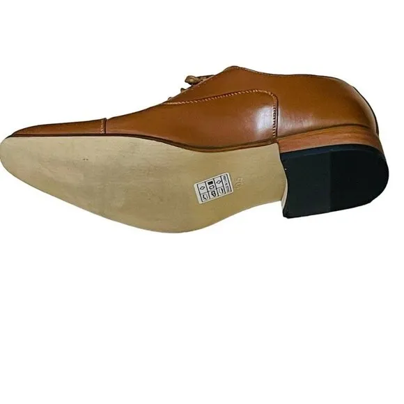 Amali Mens Oxford Dress Shoes Brown Cap Toe and Lace-Up Size 10.5