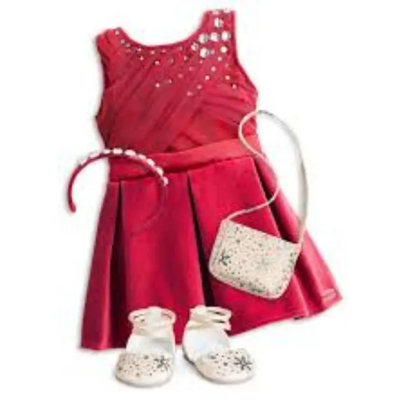AMERICAN GIRL BITTY BABY MERRY or BRIGHT MATCHING girls dress