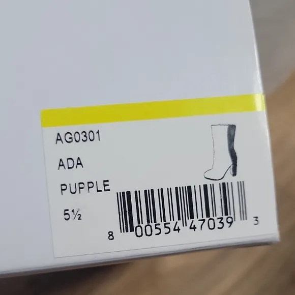 American Glamour Badgley Mischka ADA Purple Heeled Boots