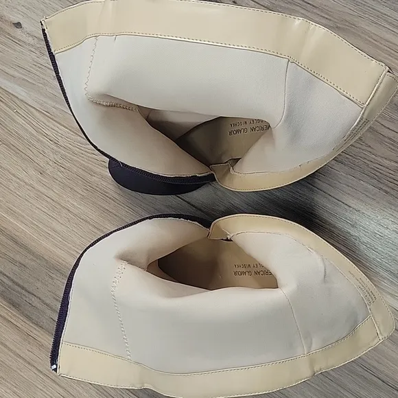 American Glamour Badgley Mischka ADA Purple Heeled Boots