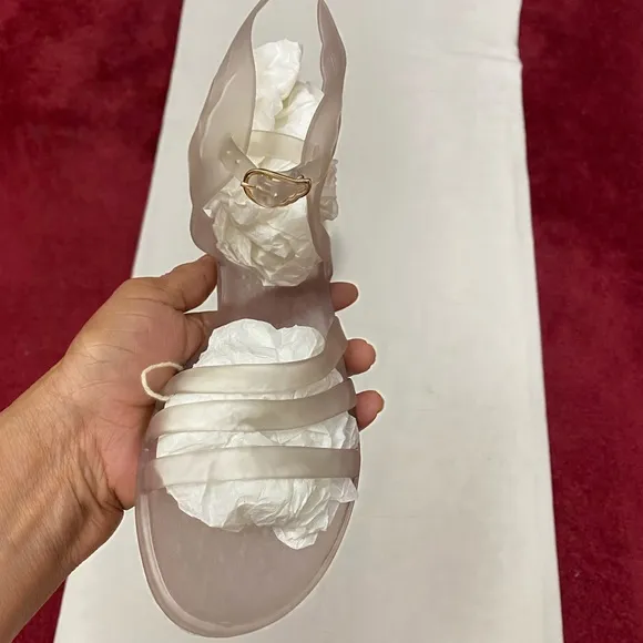 Ancient Greek Sandals Ikaria Clear Rubber Jelly Size 6.5.
