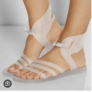 Ancient Greek Sandals Ikaria Clear Rubber Jelly Size 6.5.