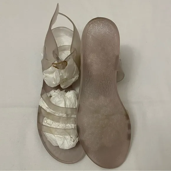 Ancient Greek Sandals Ikaria Clear Rubber Jelly Size 6.5.