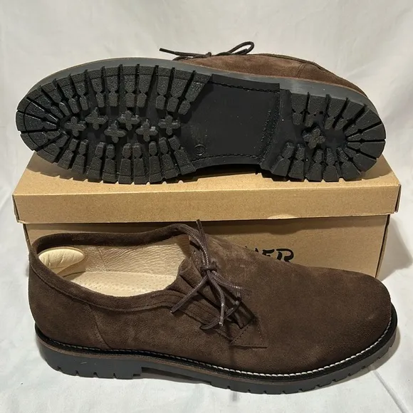 Angermaier Brown Suede Trachten Shoes size 47, US 14