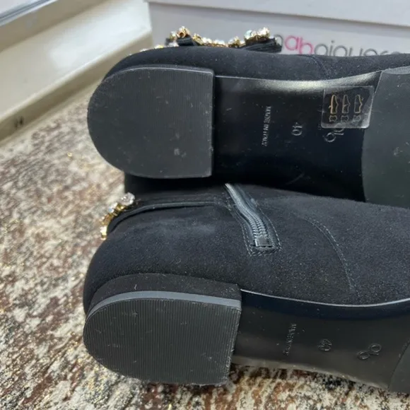 Anna Baiguera Black Suede Ankle Boots