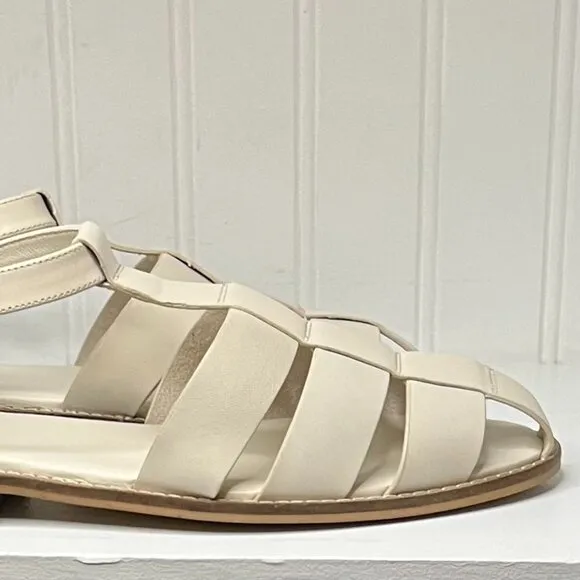 Anthropologie by Pilcro The Maris Fisherman Sandals in Ivory Size 9.5/10