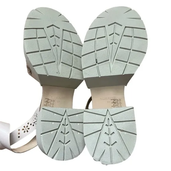 Anthropologie Elvio Zanon Perforated Floral Sport Sandals EU 39