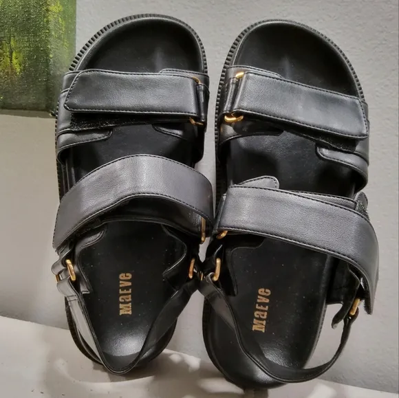 Anthropologie Maeve Slingback Double Sandals Size 6