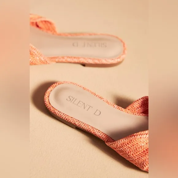 Anthropologie Silent D Raffia Flat Sandals