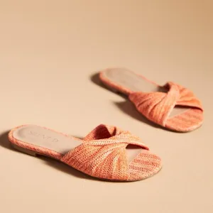 Anthropologie Silent D Raffia Flat Sandals