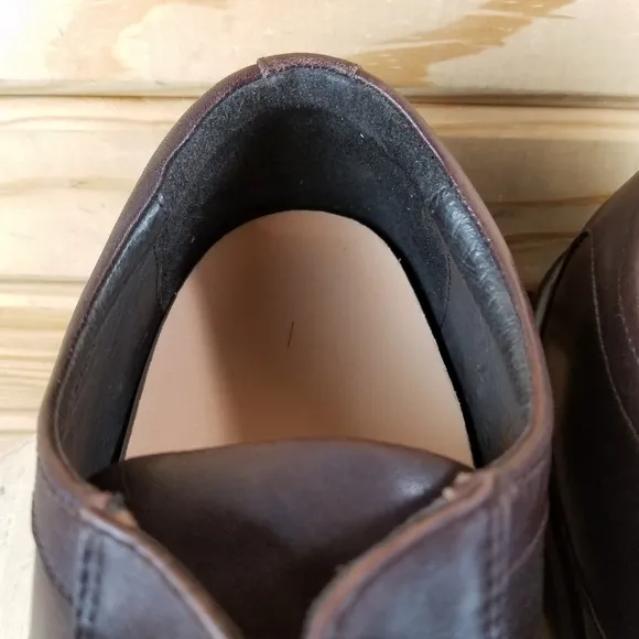 Apex B2060M Brown Leather Comfort Casual Shoes Lace-up Oxfords Men's 10M