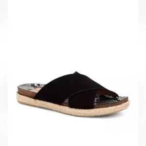 Aquatalia Women's Elyse Espadrille Snake Print Crisscross Slide Sandals Size 6
